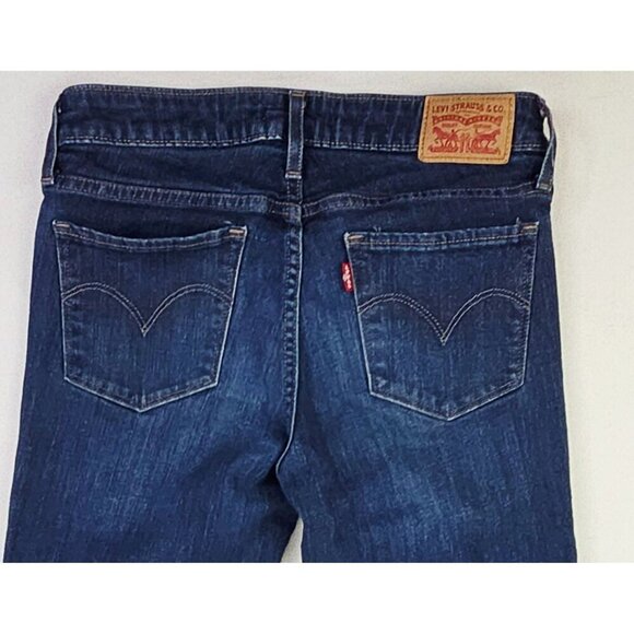 Levis Size 27X30 Womens 712 Slim Blue Denim Logo Tag 5 Pocket Jeans - Picture 10 of 14